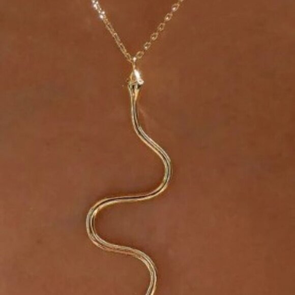 Snake Necklace + Devil Eye Ring- blue eyes + PU Ethnic Coin Purse - Picture 3 of 8